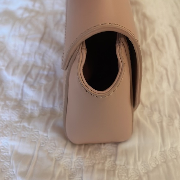 Pink leather clutch evening handbag - Picture 4 of 9